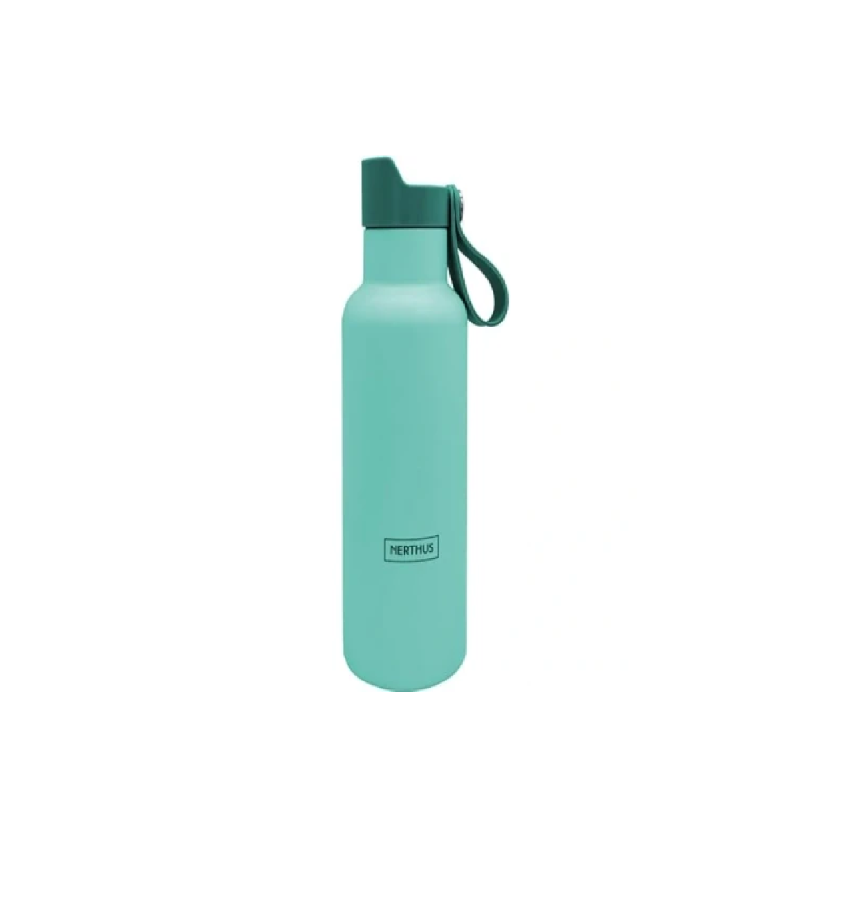 NERTHUS FIH 1269 Bouteille Double Paroi Urban Series 500 Ml Menthe - Isotherme Avec Poignée Silicone