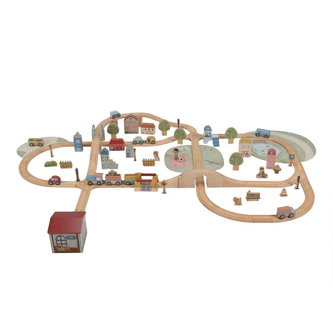 LITTLE DUTCH リトルダッチ　Train Set XL 107ピース LITTLE DUTCH TRAIN TRACK SET XL | Soloneion